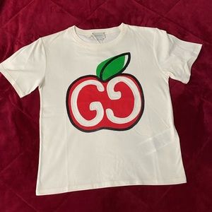 Gucci Girls T-shirt with GG and Apple Logo